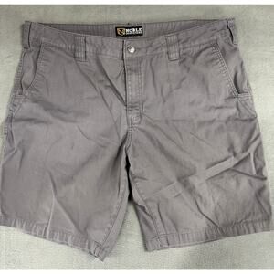 NOBLE OUTFITTERS Shorts Mens Gray Cargo Heavy Duty‎ Hammer Drill Canvas 40